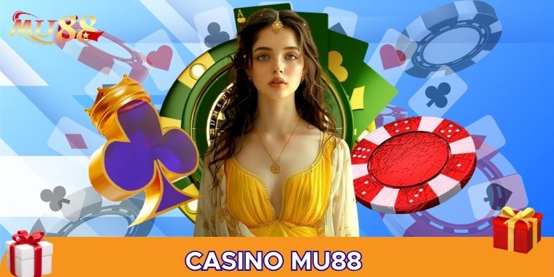 Không gian sảnh Casino MU88 với nhiều lựa chọn trò chơi